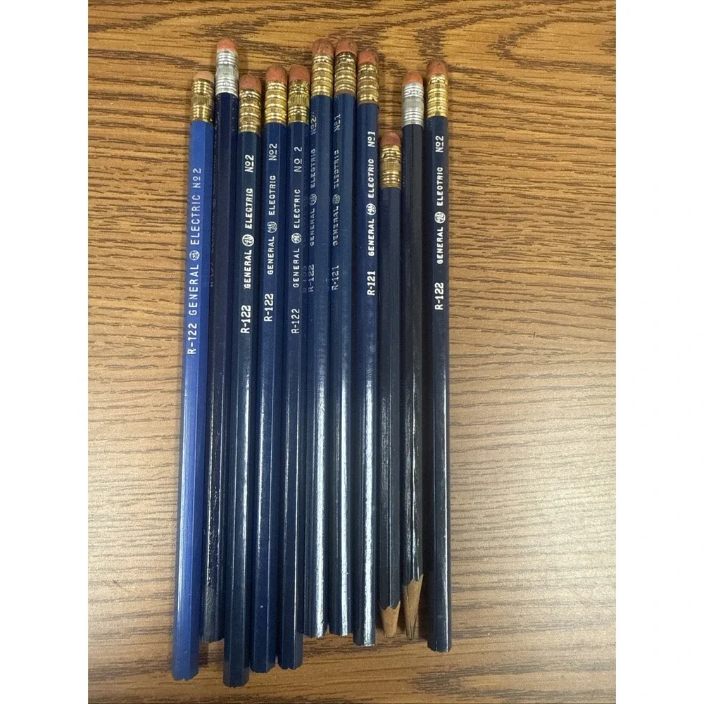 VINTAGE 1960's 70's GENERAL ELECTRIC COMPANY BRANDED PENCIL LOT Of 11